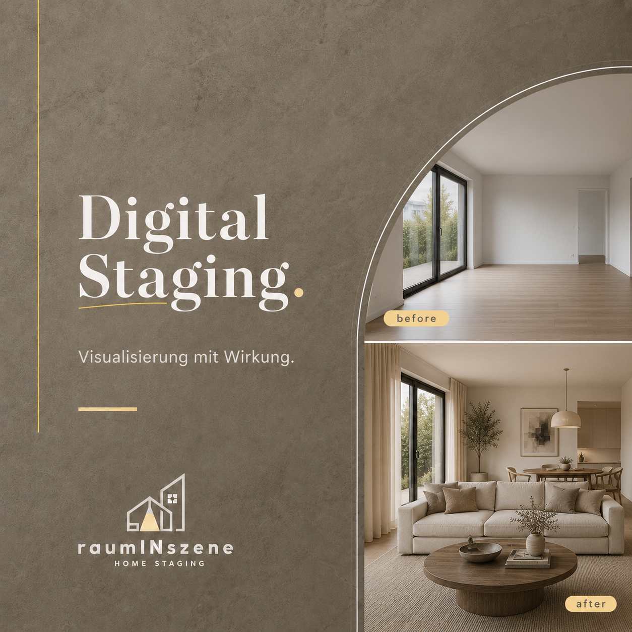 KI-generierte Visualisierung: Digital Staging als beispielhafte Inszenierung