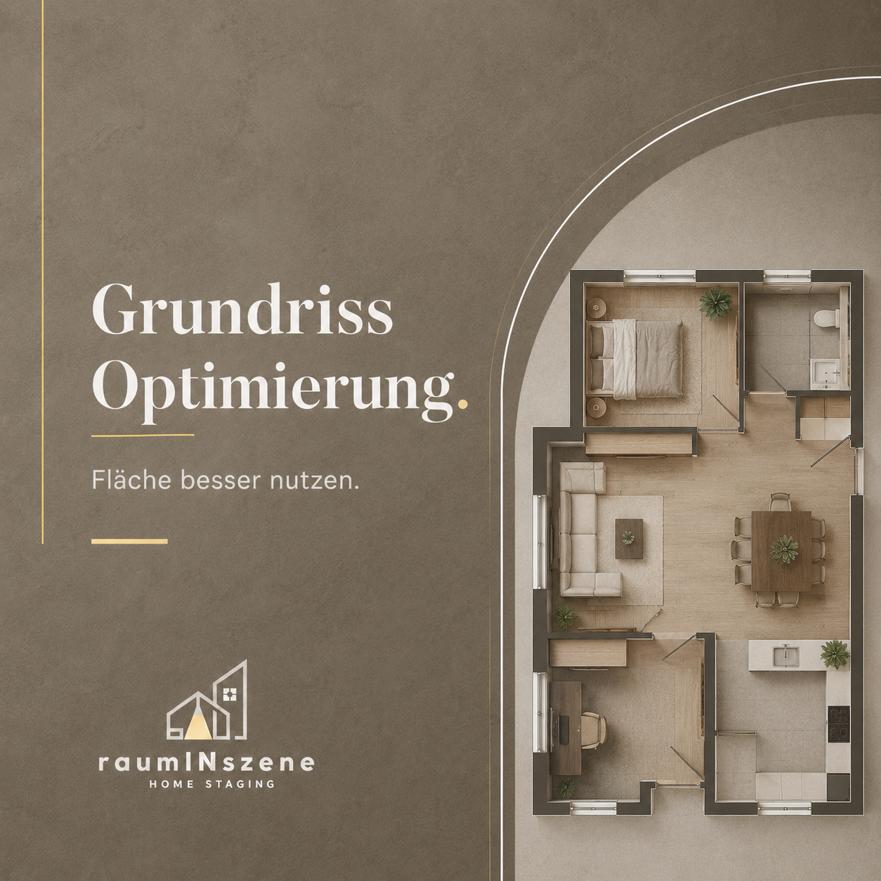 KI-generierte Visualisierung: Grundrissoptimierung als Gestaltungsidee